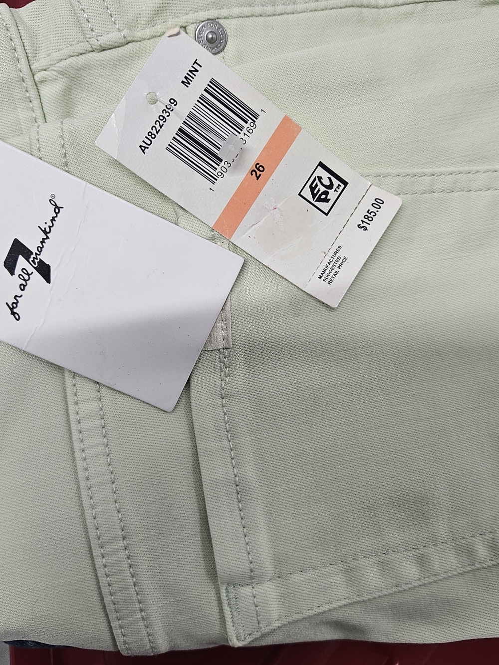 7 For All Mankind Mint WoMen’s Jeans - Slim Fit
